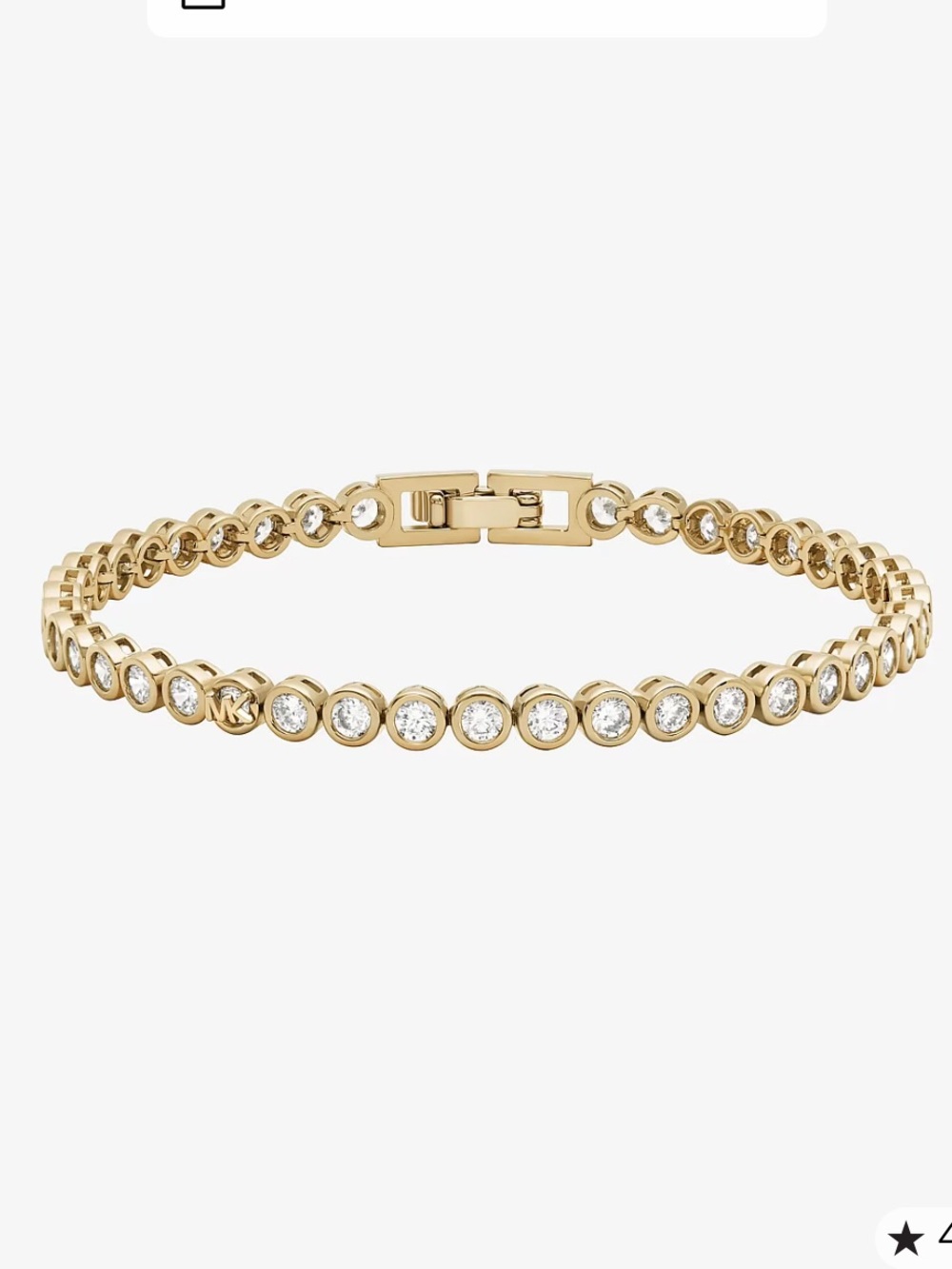 Michael Kors Gold Cubic Zirconia Tennis Bracelet